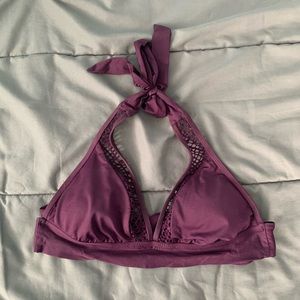Maroon Triangle Bikini Top